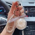 thumbnail image 1 of ZFYXGS Eternal Flower Rose Keychain Car Hang Leather Keychain Keychain, 1 of 2