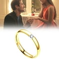 thumbnail image 1 of ZFYXGS Fashion Couple Ring Stainless Steel Ring Valentine's Day Jewelry Gift, 1 of 2
