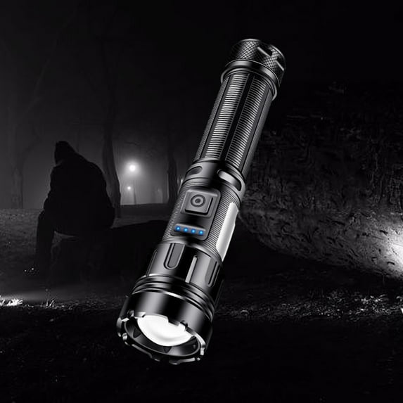 ZFYXGS Flashlight Torch Light Source Lamp LED Power Display Aluminium Alloy IPX6 Water Tightness Mechanical Telescopic Portable Power Source