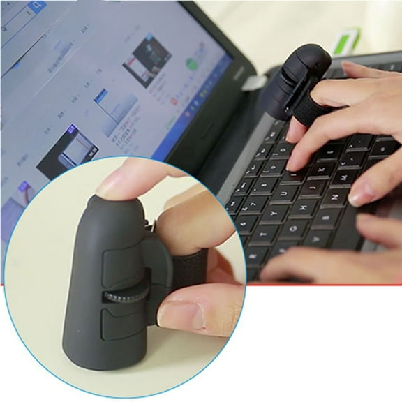 ZFYXGS High Speed Wireless Finger Mouse Mini 2.4GHz USB Wireless Lazy Finger Rings Optical Mouse 1600dpi For PC Laptop Desktop