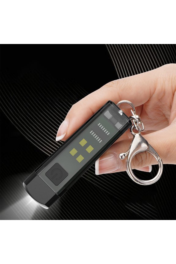 Keychain Light Multifunctional Small Flashlight Type-C Direct Charging Hook Design Portable Lighting Emergency Light
