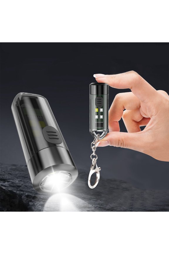 Keychain Light Multifunctional Small Flashlight Type-C Direct Charging Hook Design Portable Lighting Emergency Light