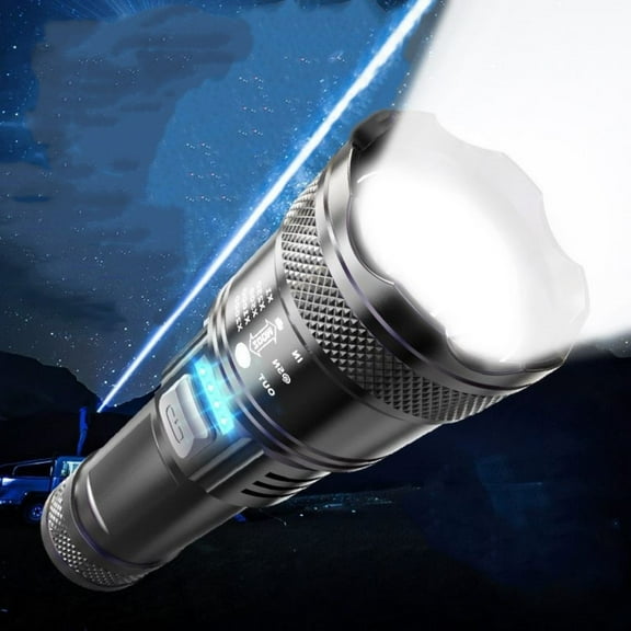 ZFYXGS LED Flashlight,1000 Lumens Super Bright Flashlight, Zoomable, Rechargeable Flashlight With 4 Modes,, Powerful Handheld Flashlight