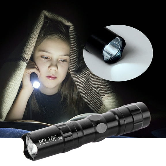 ZFYXGS LED Flashlight 3W Bright LED Battery-Powered Handheld Pocket Compact Torch Flashlight Metal Key Chain Flash Light For Reading Camping Hiking Out