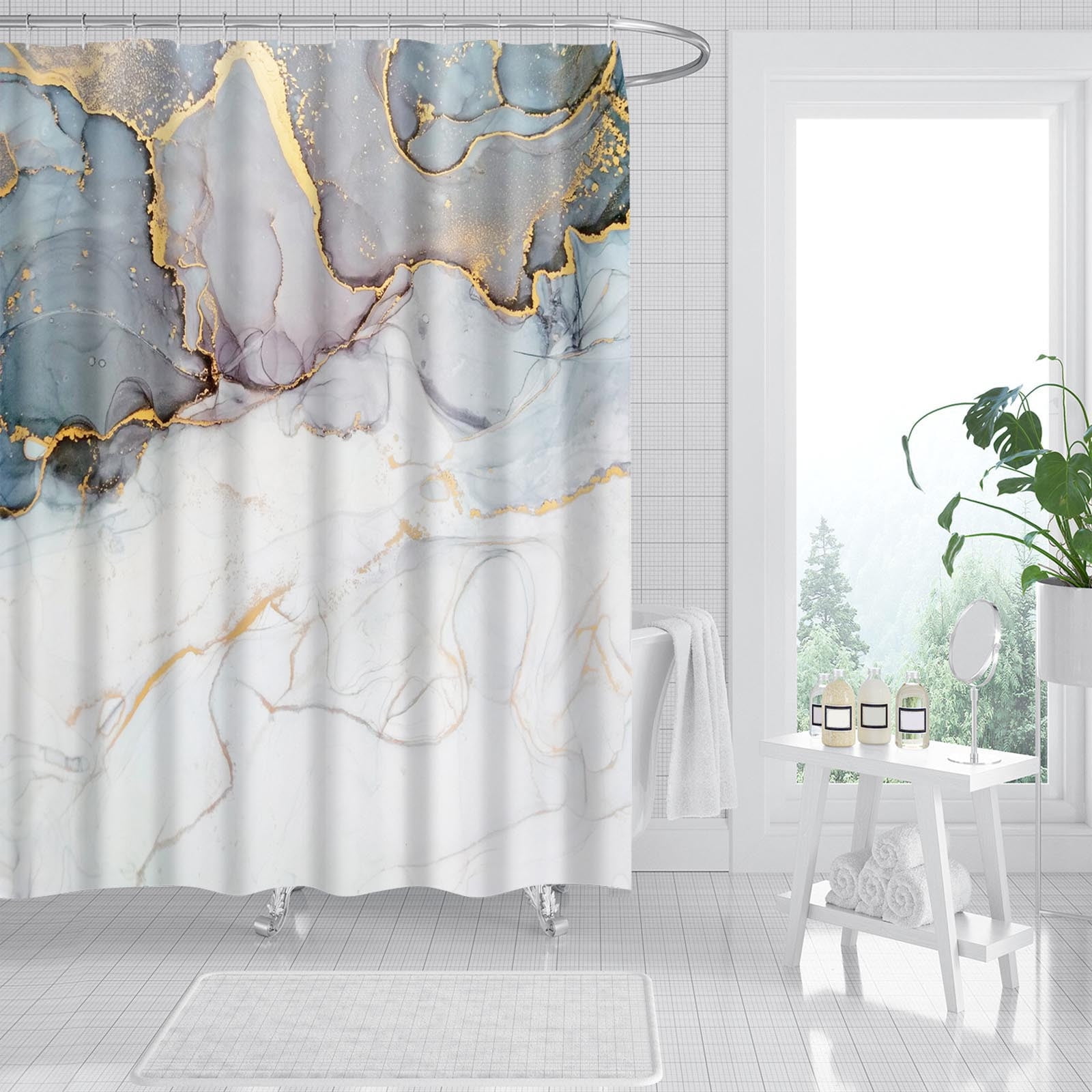 ZFYXGS Long Shower Curtain for Bedroom, Heavy Weight Shower Curtain