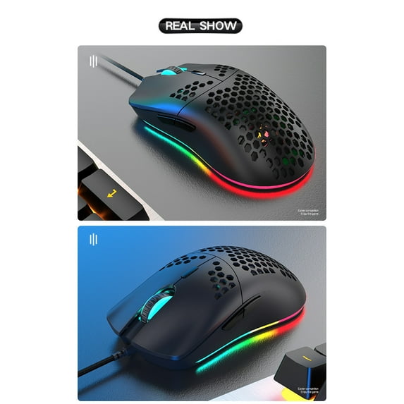 ZFYXGS M6 Colors Mice Ergonomic Wired Hollowed-Out Mouse Lightweight Esports Game Mouse