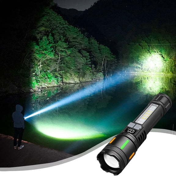 ZFYXGS Multi Functional Strong Light Flashlight Outdoor High Brightness Telescopic Focusing Large Capacity Battery Three Types Of Light Waterproof Flashlight