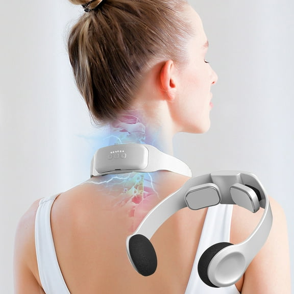 ZFYXGS Neck Massager for Pain Relief Deep Tissue, Electric Portable Massager with Heat, Portable Neck Massager with 6 Modes 2 Massage Heads Gift for Women Men