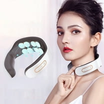 ZFYXGS Neck Massager for Pain Relief Deep Tissue, Electric Portable Massager with Heat, Portable Neck Massager 8 Modes Gift for Women Men