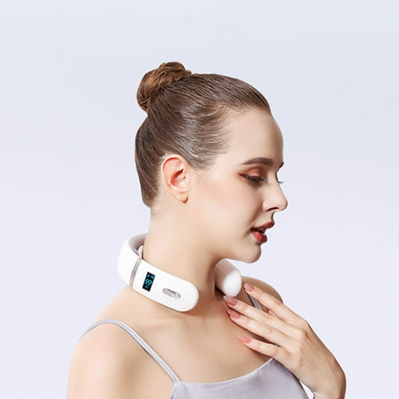 ZFYXGS Neck Massager for Pain Relief Deep Tissue, Electric Portable Massager with Heat, Portable Neck Massager 9 Modes Gift for Women Men