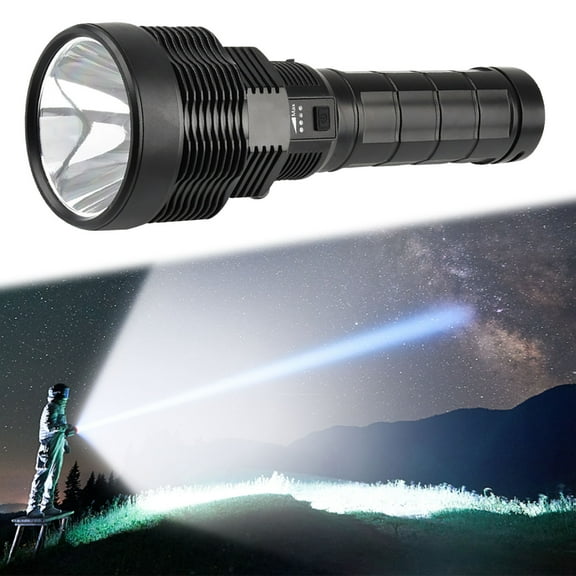 ZFYXGS New Super Large Light Cup USB Charging Capacity Display Strong Light Outdoor Patrol Detection Flashlight