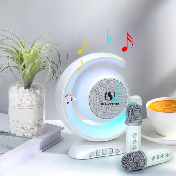 ZFYXGS New Wireless Bluetooth Microphone Speaker Home TV Mobile Singing Microphone Audio Integrated