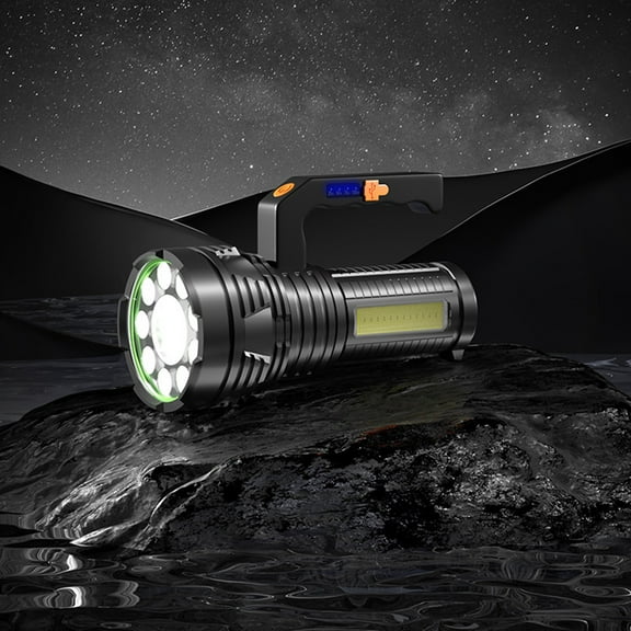 ZFYXGS Nine Lights In One Brightest Outdoor Flashlight 100000 Lumens LED Flashlight 9pcs LED Light Rechargeable Powerful Torch Long Throw Up To 500 Meters