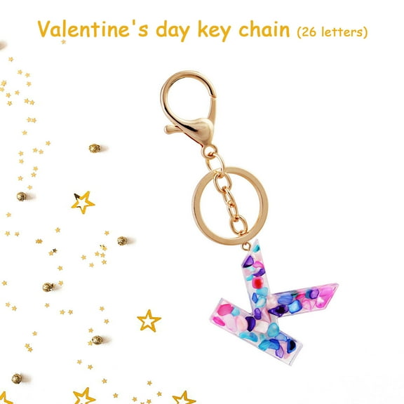 ZFYXGS Personalized Acrylic Translucent Keychain Letter Color Pendant Keychain