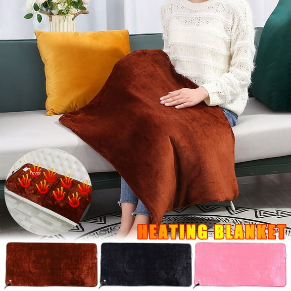 ZFYXGS Portable Electric Heated Blanket Throw 12V Gray for Bed Car Couch on Clearance