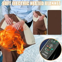 ZFYXGS Portable Electric Heated Blanket Throw Brown for Bed Car Couch on Clearance