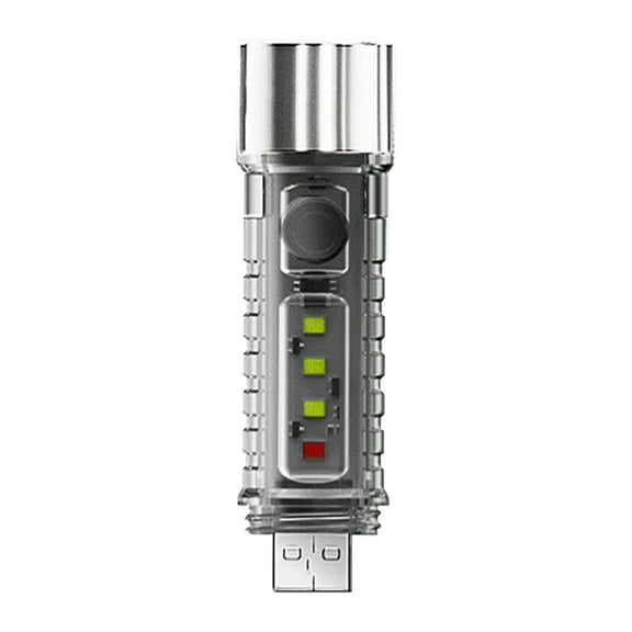 ZFYXGS Portable Small Flashlight Magnetic Suction Floodlight Side Light Keychain Light Multi Light Source ECD Charging Flashlight