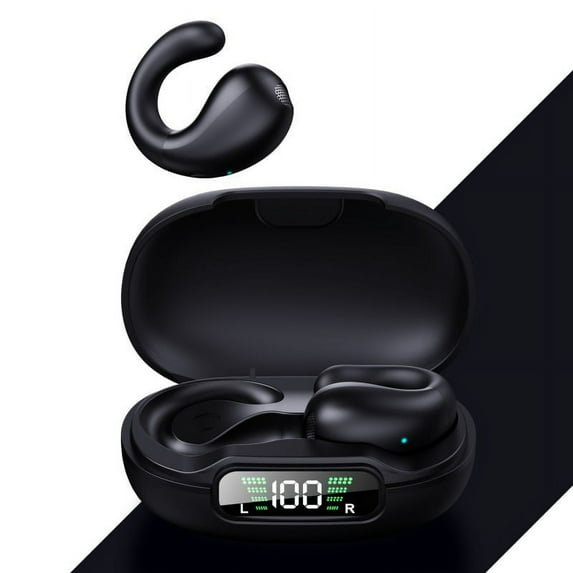 ZFYXGS Q92 Bluetooth Earbuds,5.1 Open Ear Earbuds Sports Noise Cancelling Earbuds, Black Wireless EarBuds
