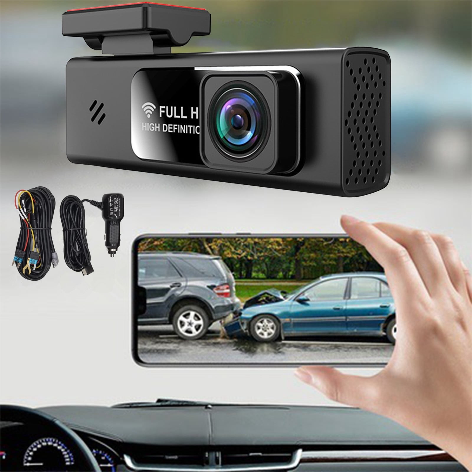 Akozon Caméra de tableau de bord de voiture Dash Cam pour Voitures