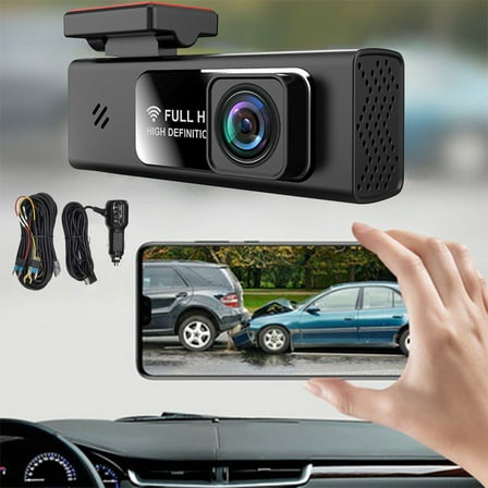 ZFYXGS Smart Dash Cam, 1080P Full HD, Smart Dash Camera For Cars, Built-in G-Sensor, WDR, Powerful Night Vision