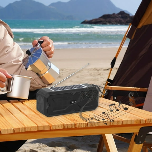 ZFYXGS Solar Bluetooth Audio Large Capacity Battery Multifunctional Playback Mode Rechargeable TF/USB Flash Disk Radio Broadcasting