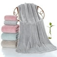 thumbnail image 1 of ZFYXGS Super Soft Warm Solid Warm Plush Fleece Blanket Throw Rug Sofa Bedding Gray, 1 of 5