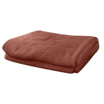 ZFYXGS Super Soft Warm Warm Fleece Blanket Throw Rug Sofa Bedding 39x55 inches Brwon