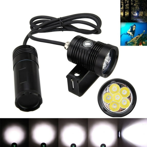 ZFYXGS Underwater 150m 10000lm 6x LED Diving Flashlight Torch Light+Bracket