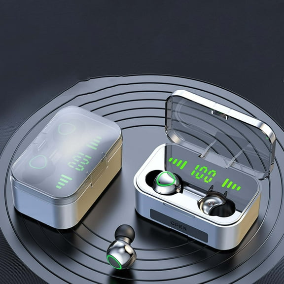 ZFYXGS Wireless Earbuds, Bluetooth Headphones Noise Cancelling LED Display LED Display Waterproof with Charging Case, In-Ear Earbuds for Sports Running Computer Laptop and Work