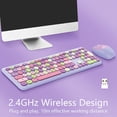 thumbnail image 1 of ZFYXGS Wireless Keyboard And Mouse Combo, Wireless Keyboard, 2.4GHz Retro Full, 1 of 4