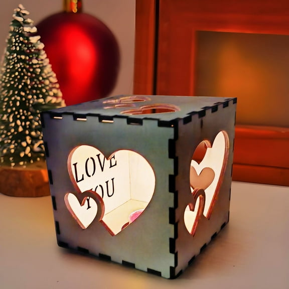 ZFYXGS Wooden Heart Candle Wooden Love Candle Easy To Use Romantic Love Candle Long Lasting Valentine Offering Candle
