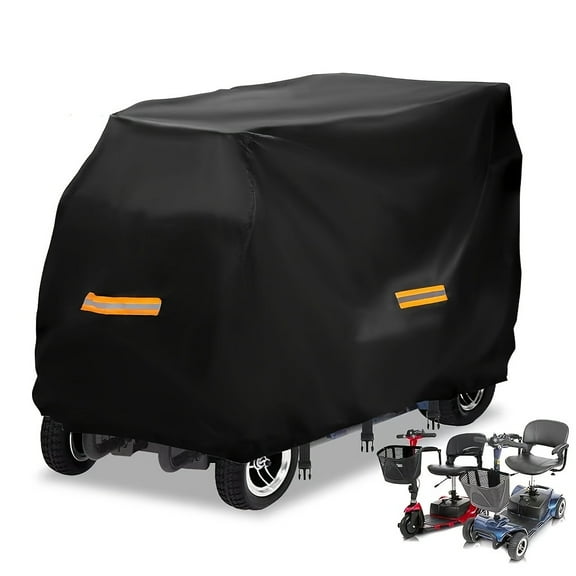 ZGAD Premium Scooter Cover - Waterproof, UV Protective, and Windproof 420D Oxford Cloth with Reflective Strips, Durable Seams, Elastic Strap, and Secure Buckles - Fits Most Mobility Scooters