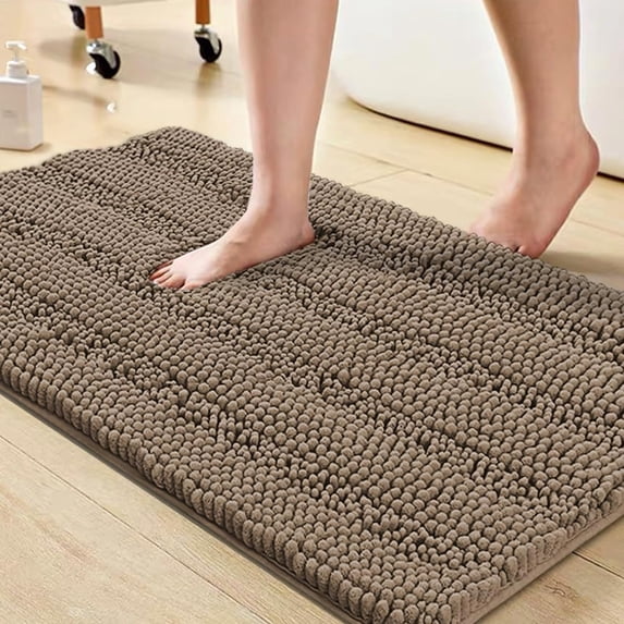 ZGAD Sage Green Bathroom Rugs Runner Extra Long Large Bath Mat Plush Shaggy Chenille Bathroom Rug 47 x 17 Non-Slip Bath Rug Runner Extra Soft & Absorbent Thick Floor Mats, Machine Washable, Sage