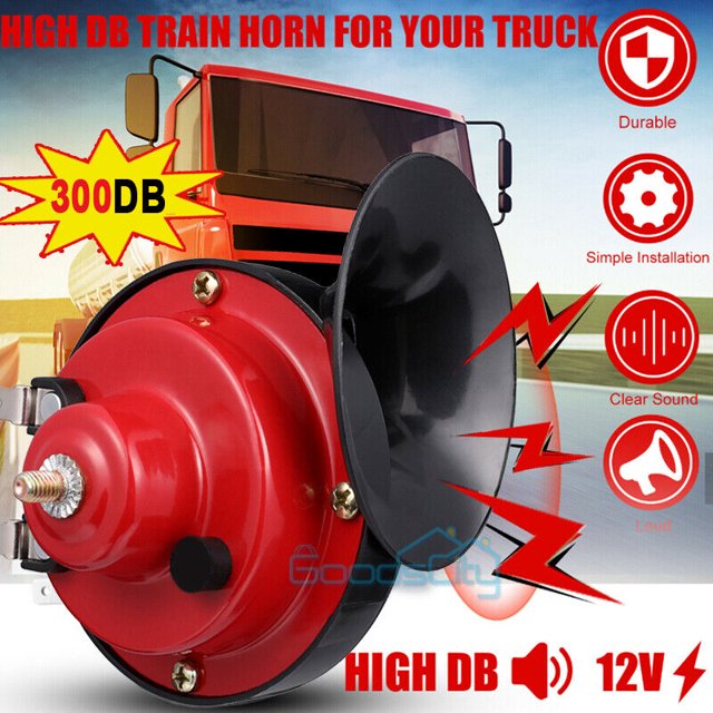 ZGBY 12V 300Db Super Loud Train Horn For Car Trucks Suv Boat