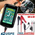 ZGBY 12V / 6V Charger With Alligator Clip & Ring Cable For Agm Gel Lead