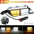 ZGBY 16LED Strobe Light Bar Car Truck Rooftop Flash Warning Hazard