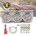 ZGBY 2'' 52Mm Mechanical Chrome Triple Gauge Set Water Temp Oil