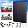 ZGBY 20W 12V Solar Panel Trickle Charger Battery Charging Kit