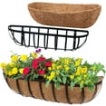 ZGBY 2Pc 24 In Railing Planter Window Box Horse Trough Planter with
