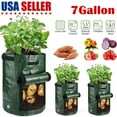 ZGBY 3Pack Durable Potato Grow Bags Garden Waterproof Reusable