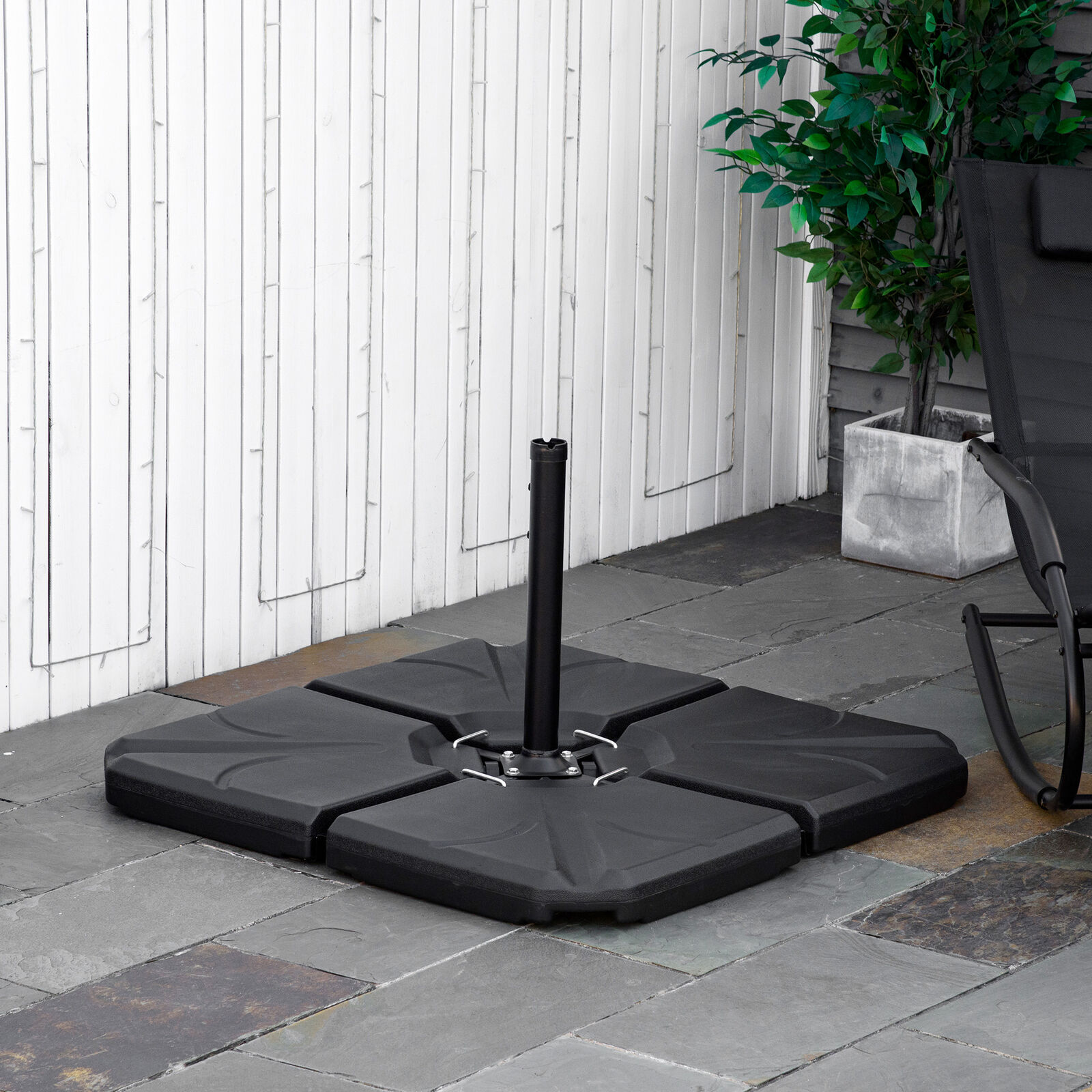 ZGBY 4Piece Cantilever Offset Umbrella Base Stand Parasol Weights