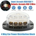 ZGBY 4 Way Car Audio Distribution Block 1/0 Gauge Input 4 Gauge Output