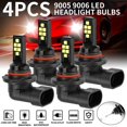 ZGBY 4x 9005 9006 LED Combo LED Fog Driving Light Bulb Conversion Kit