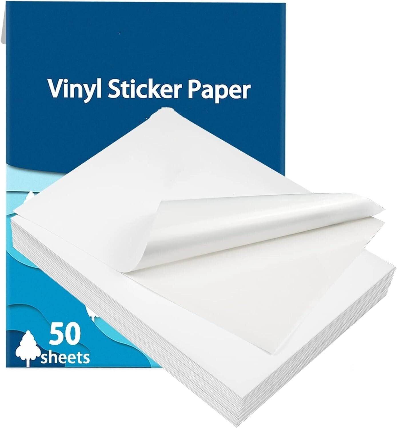 ZGBY 50 Sheets Sticker Paper For Printers - Printable Vinyl Sticker ...