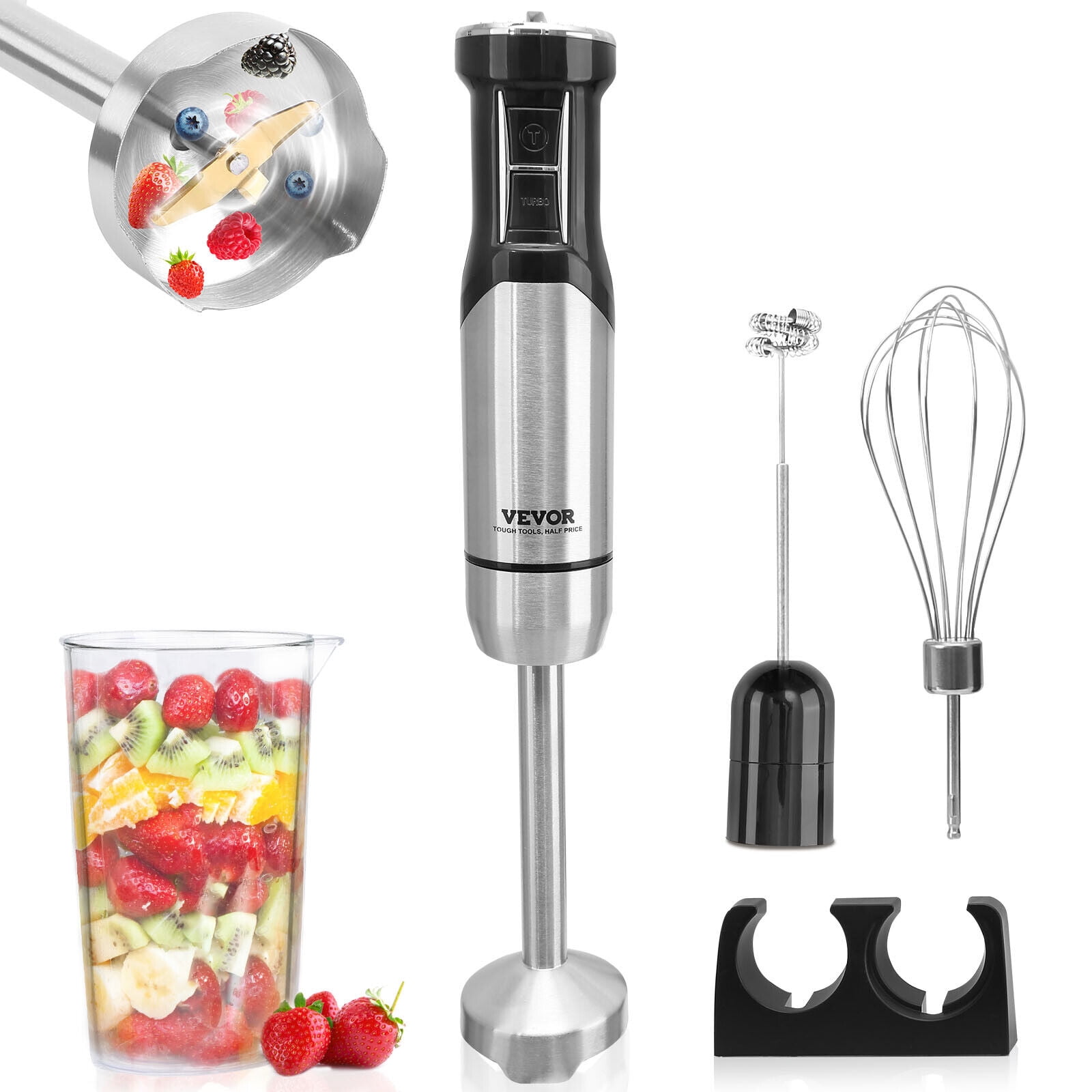 ZGBY 500W 12Speed Immersion Blender 15" Heavy Duty Electric Handheld