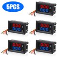 ZGBY 5X Digital Voltmeter Ammeter LED Dual Amp Volt Meter Current Gauge