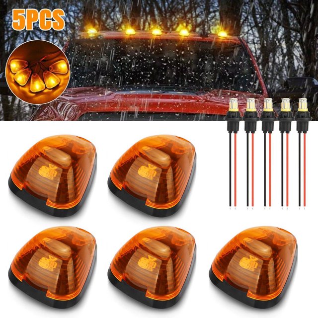 ZGBY 5x For 9916 Ford F250 F350 F450 Super Duty Amber LED Cab Roof Top