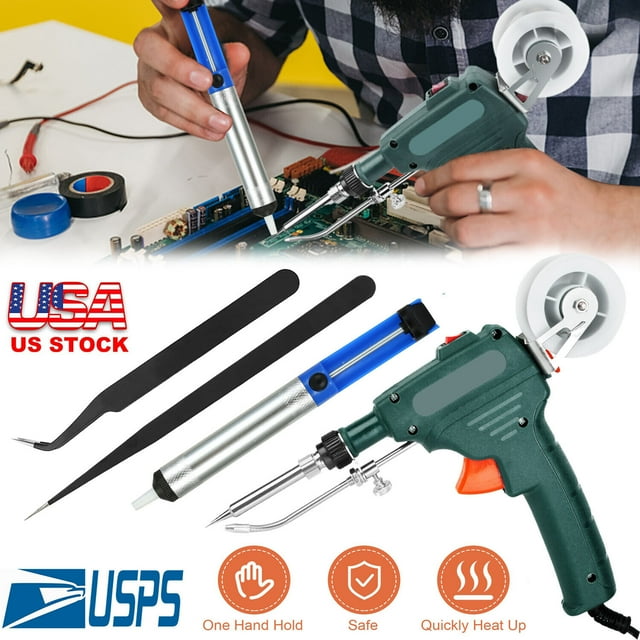ZGBY 60W 110V Soldering Iron Kit Electrical Welding Tool Gun Set Solder