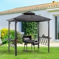 ZGBY 8.3Ft Outdoor DoubleTier Bbq Grill Canopy Gazebo W/ 2 Shelf, 6