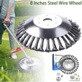 ZGBY 8 Inch Wire Wheel Brush Weed Trimming Head For Mowing, Moss Grass